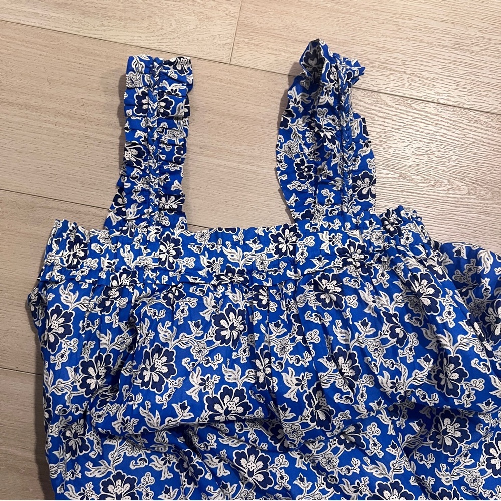 J. Crew Blue Floral Midi Dress - Picture 15 of 16